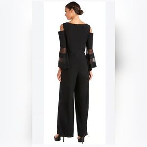 Cold-shoulder Flair Arm Jumpsuit